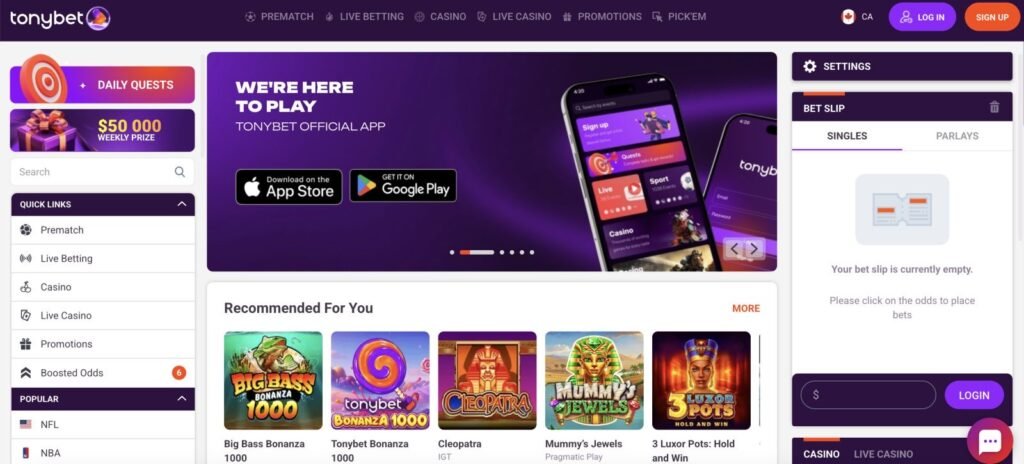 TonyBet app Android TonyBet app Android